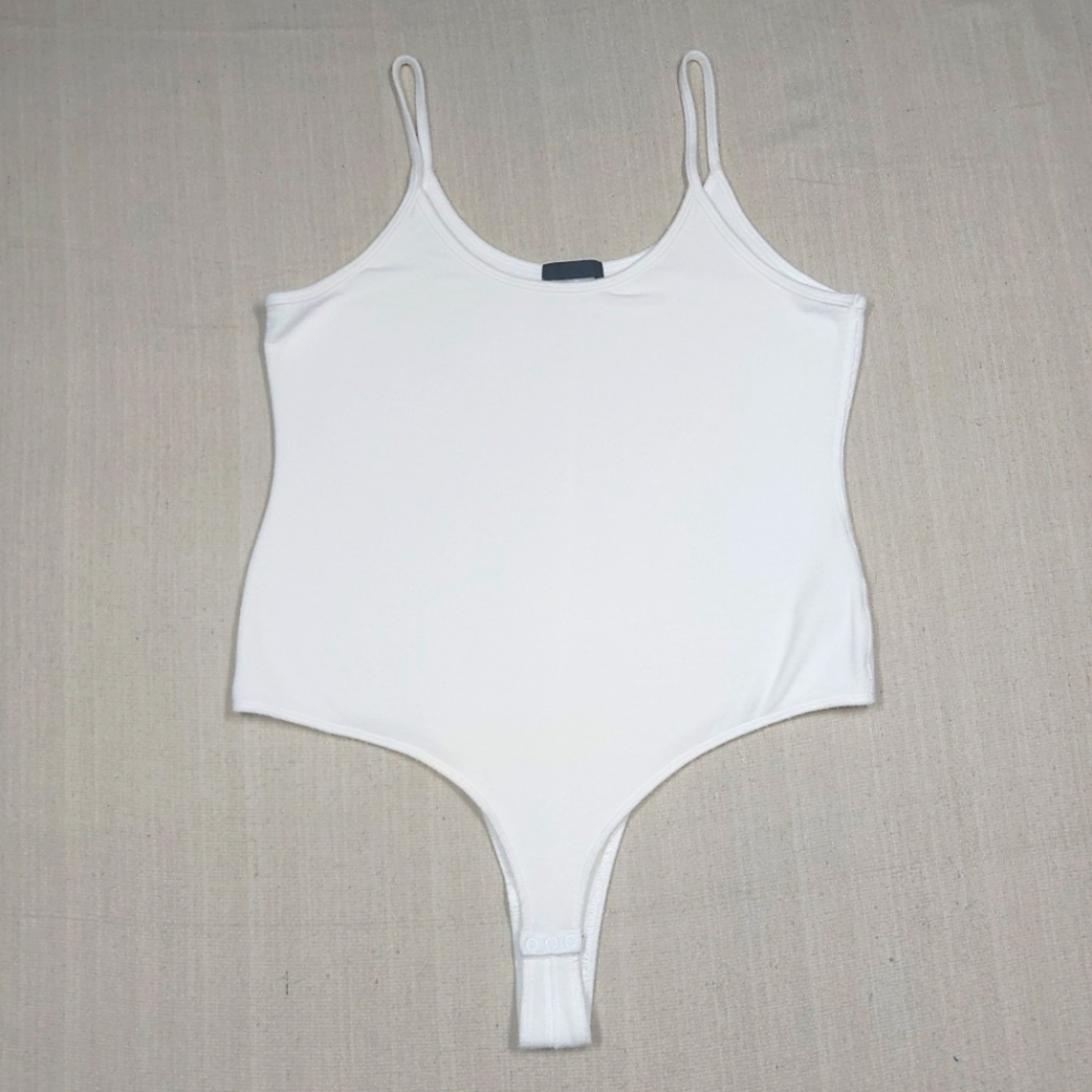 ATM Bodysuit Size Large White Cami